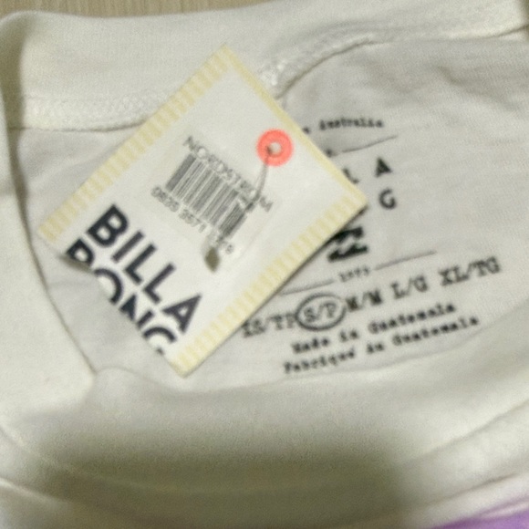 Billabong Kids White T-Shirt with Tropical Graphic - Picture 2 of 6